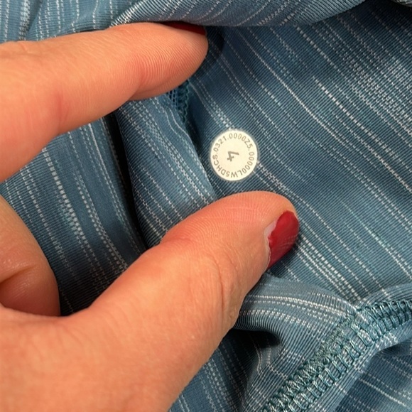 Lululemon Power Thru High-Rise Tight 25" Heathered Capture Blue - Picture 5 of 6